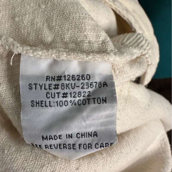 Velvet Heart Corduroy Shacket Shirt Jacket Women Size L Ivory Utility Pockets - Picture 11 of 13